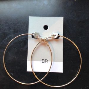 Large gold hoop earrings